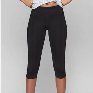 Athleta Capris Leggings Cropped Activewear Black Size XS